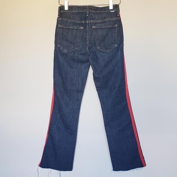 MOTHER Insider Crop Step Fray Jeans Speed Racer Size 26 - Picture 14 of 15
